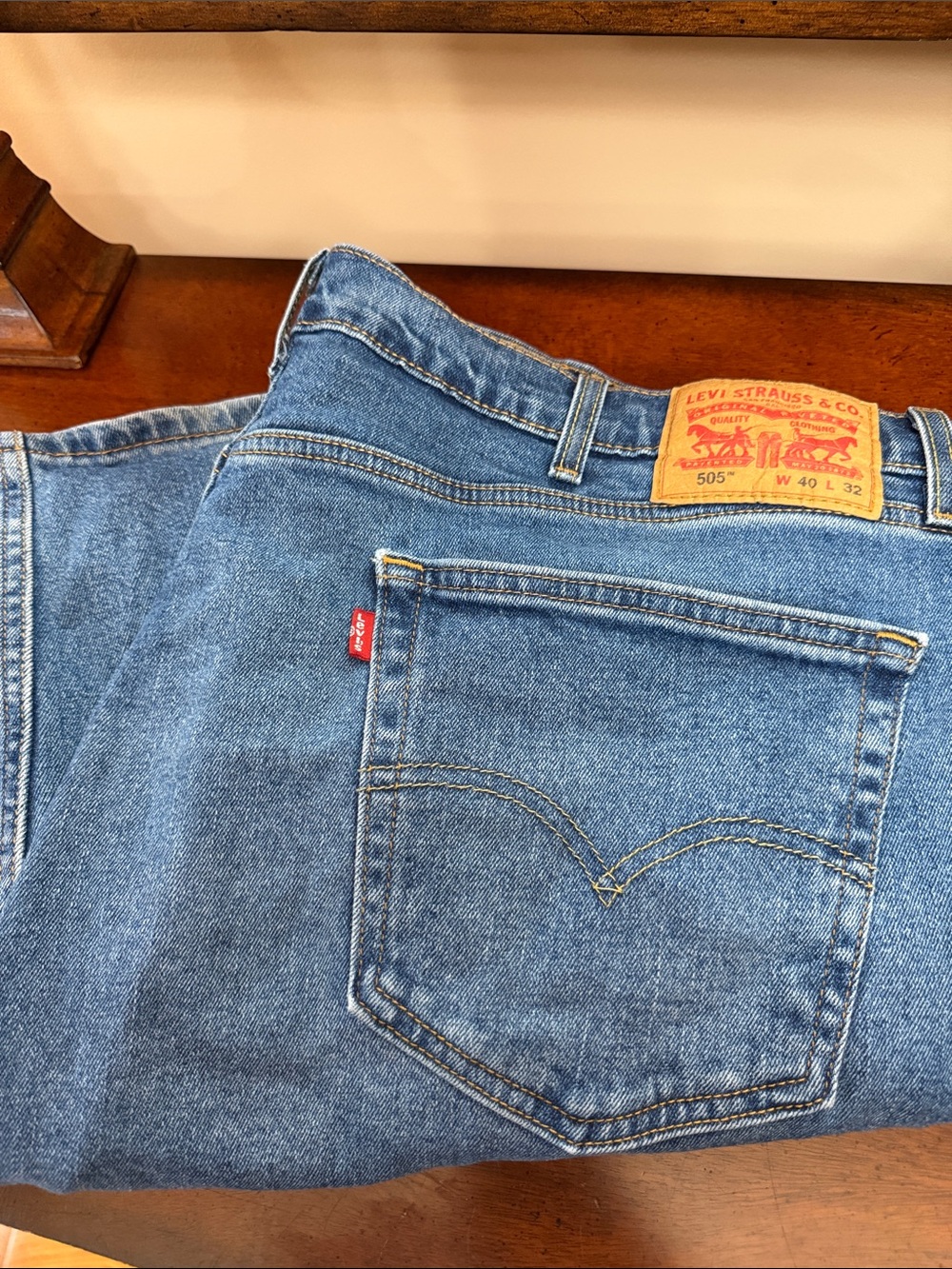 Levi's 505 Men's Classic Straight Fit Jeans - Blue 40x32